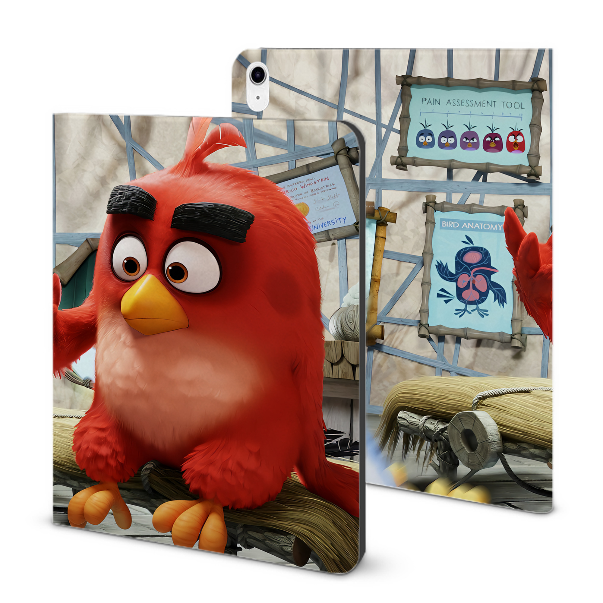 （画像用） Angry Birds アングリーバード IPad ケース ブック型 PUレザー TPU 耐衝撃 軽量 薄型 ペン収納なし 全面保護 IPad 各モデル対応